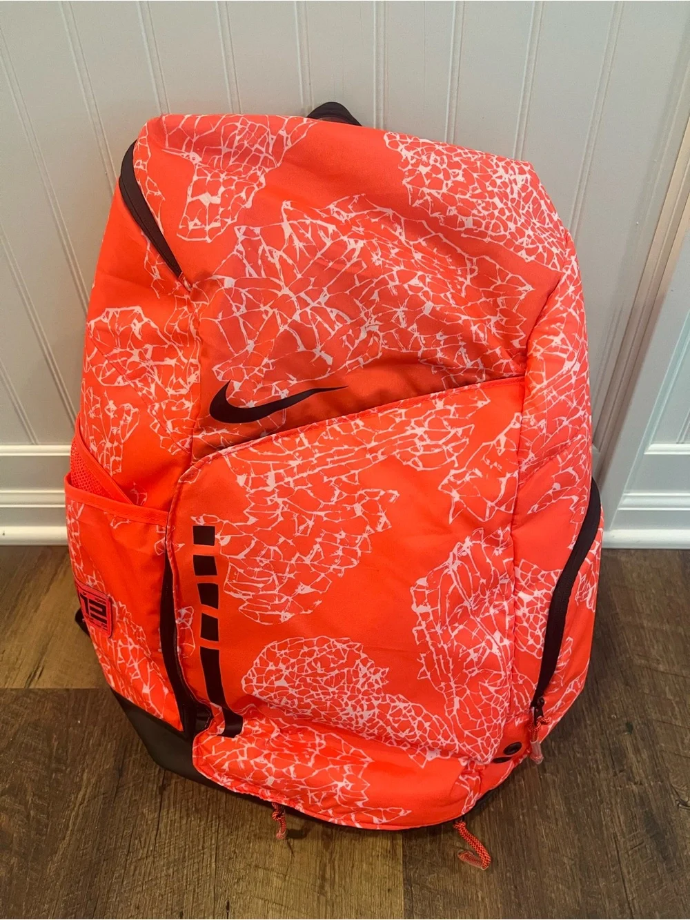 Nike Elite Basketball Backpack - Bright Orange with White Accents